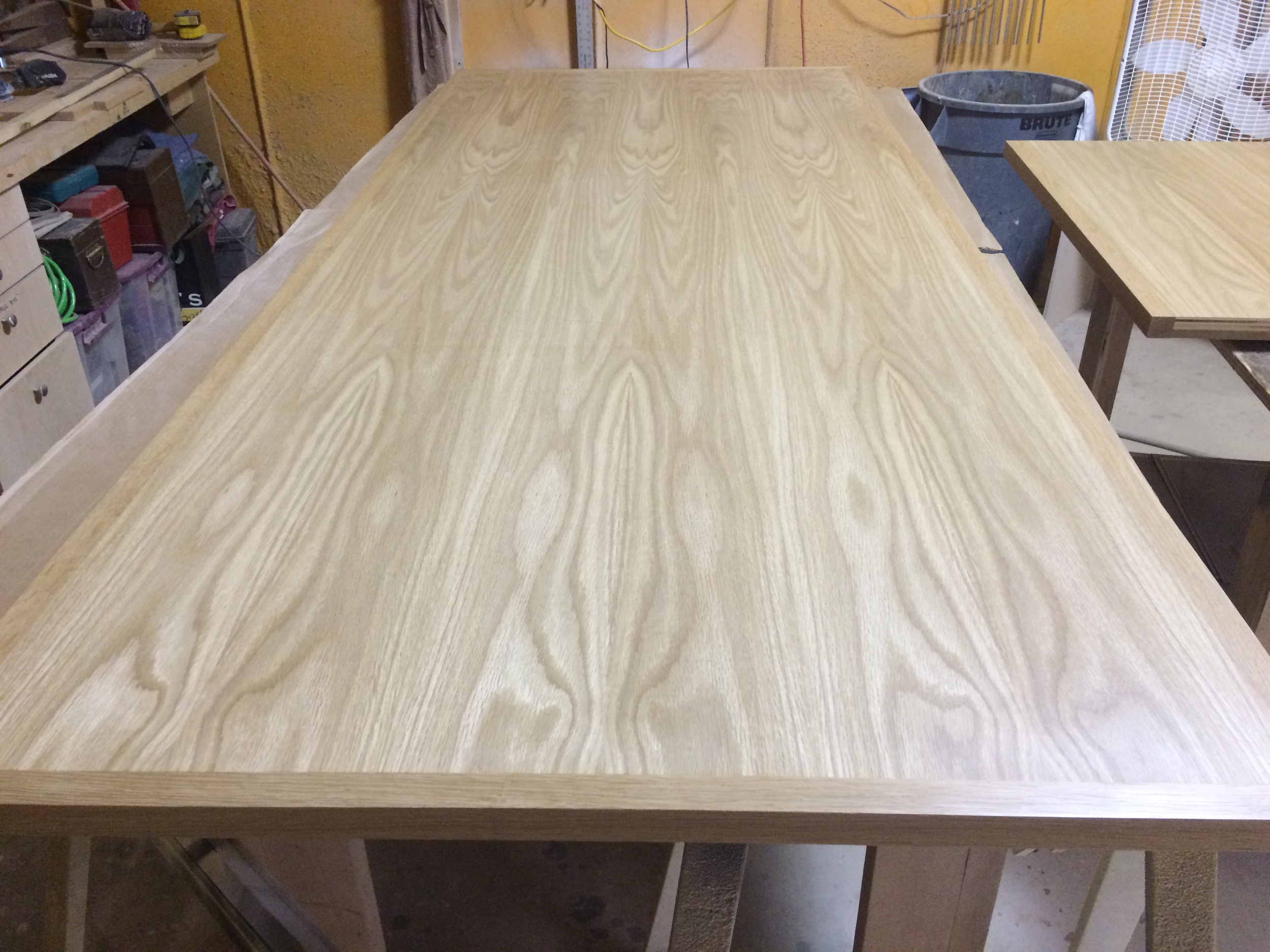 Note the beautiful pattern the book-matched wood makes.