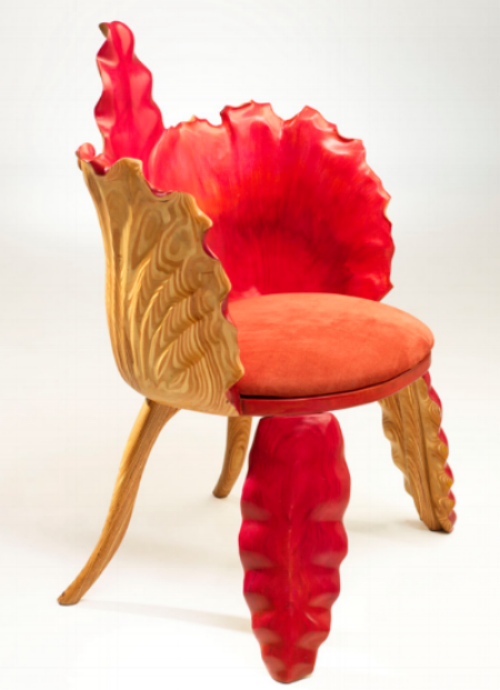  French Tulip Inspired Chair Designed by Artist Eric Freyer
