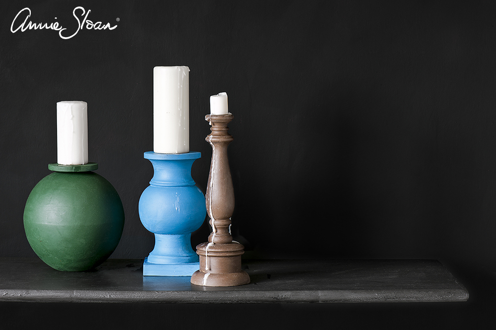 Candle bases in Amsterdam Green, Giverny, Honfleur, Wall Paint in Graphite image 2.jpg