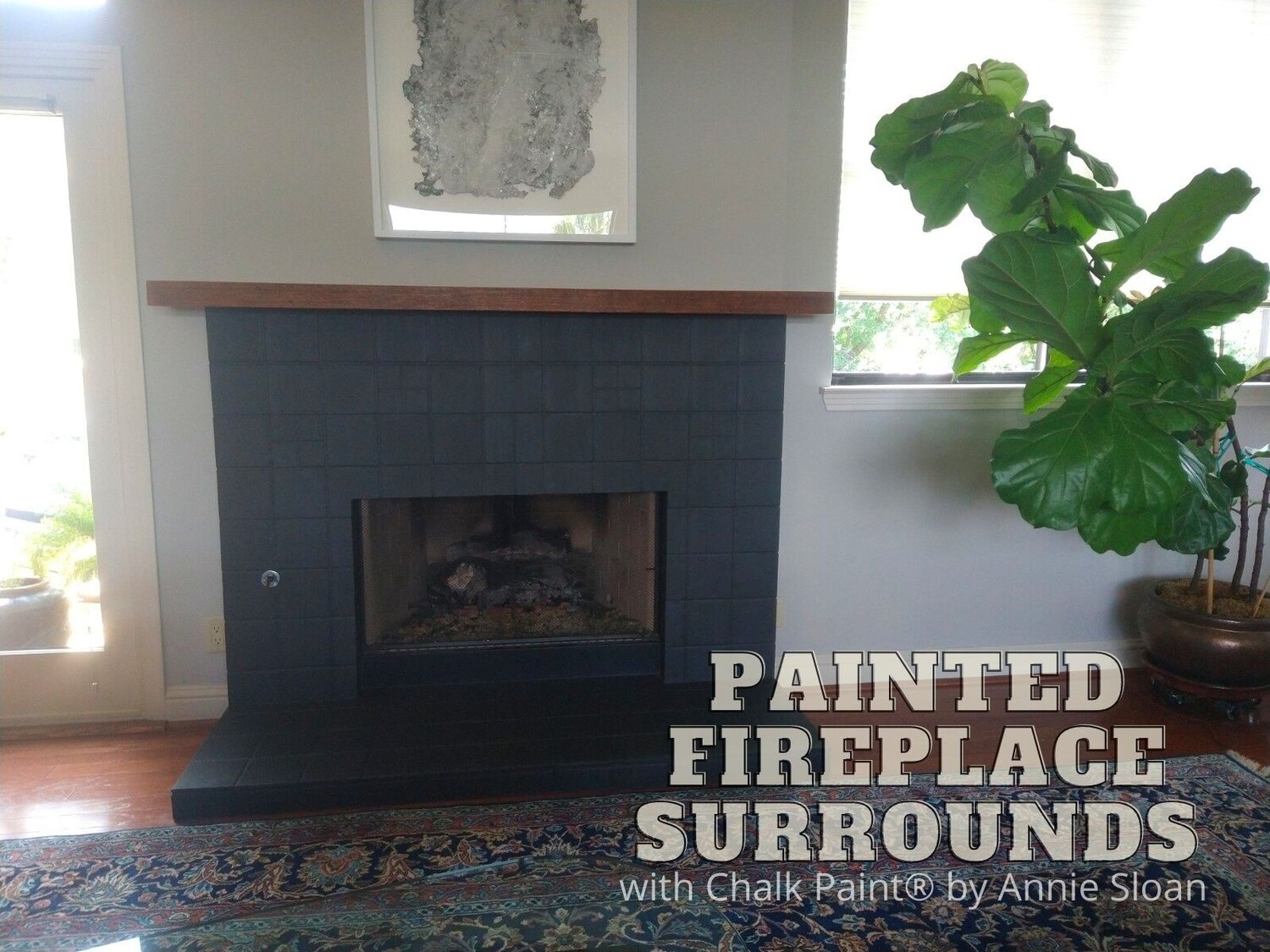 Painted Fireplace Surrounds With Chalk, How To Paint Ceramic Tile Around A Fireplace