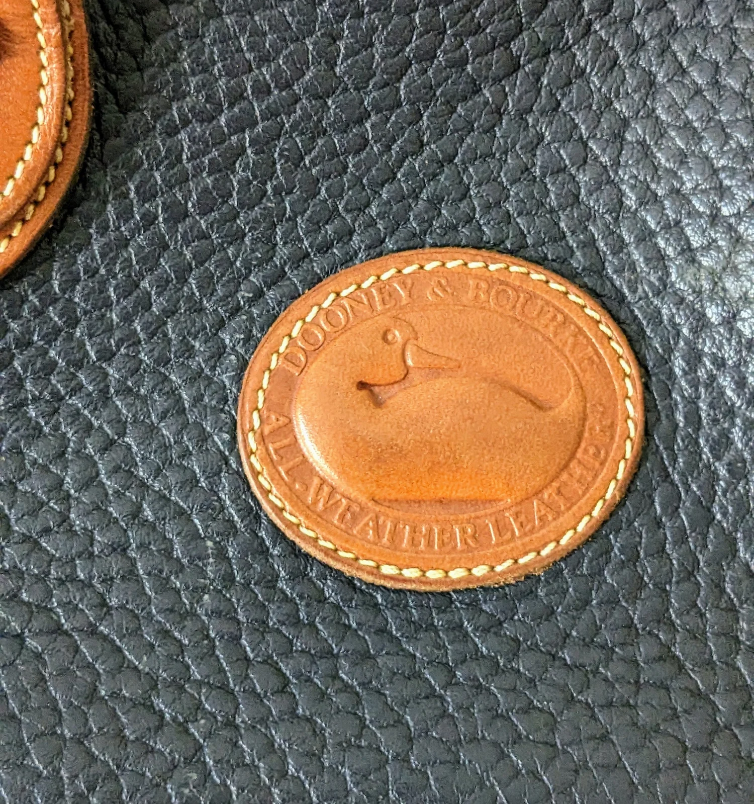 Dooney Bourke All Weather Handbag Satchel, Pebble Grain Navy and