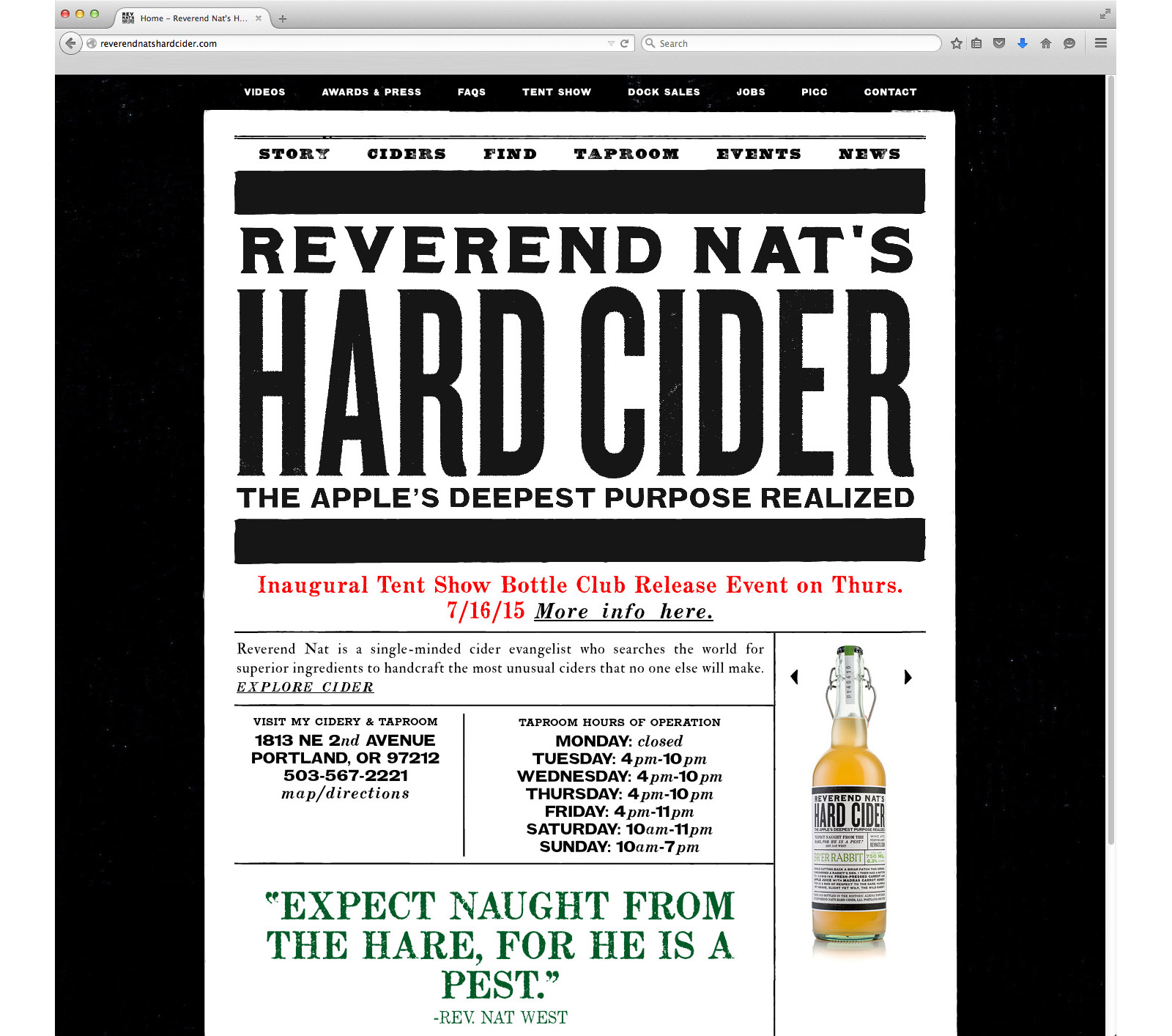 Client: Reverend Nat's Hard Cider