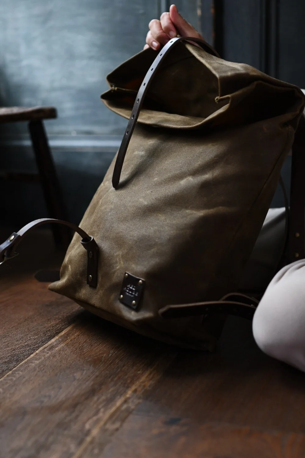 WAXED CANVAS BACKPACK — RED HOUSE