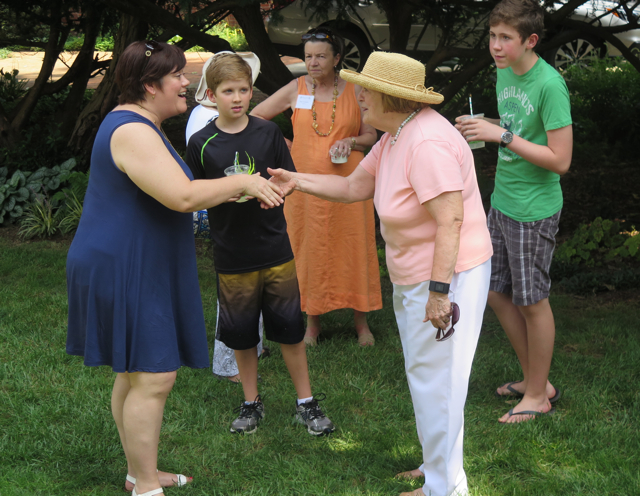 The dedication of the garden folly brought the public to the lawns of the museum to enjoy the festivities and greet old friends.