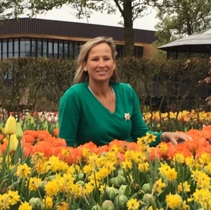 Holly Griesse Shai chairs the Granville Daffodil Stroll this year and as you can see, she loves flowers, especially Daffodils!