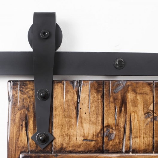 Real Antique Wood barn door hardware.