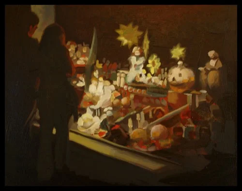Toy Shop in September 14x18 oil on canvas