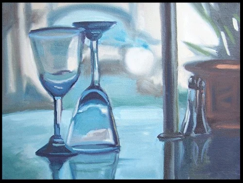 Mexican Glassware 12x16 oil on canvas