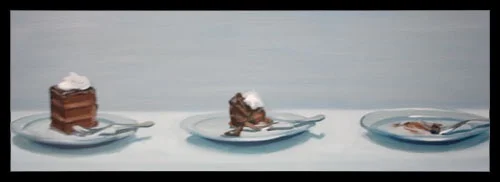 Progressive Dessert 10x30 oil on canvas