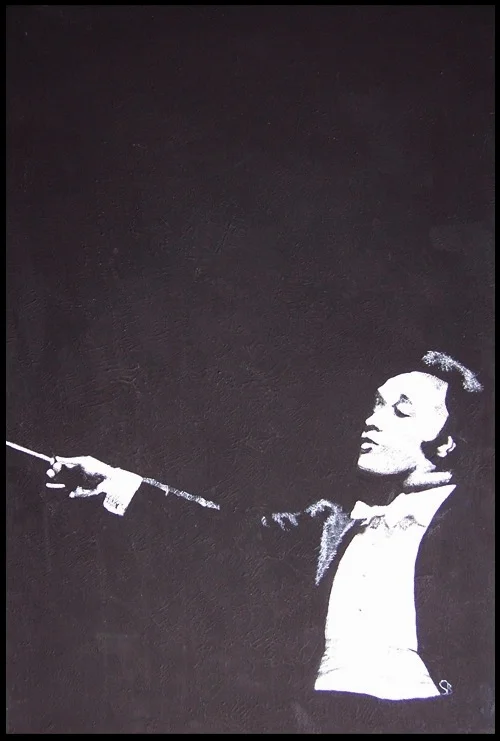 Zubin Mehta '78 24x36 acrylic on canvas