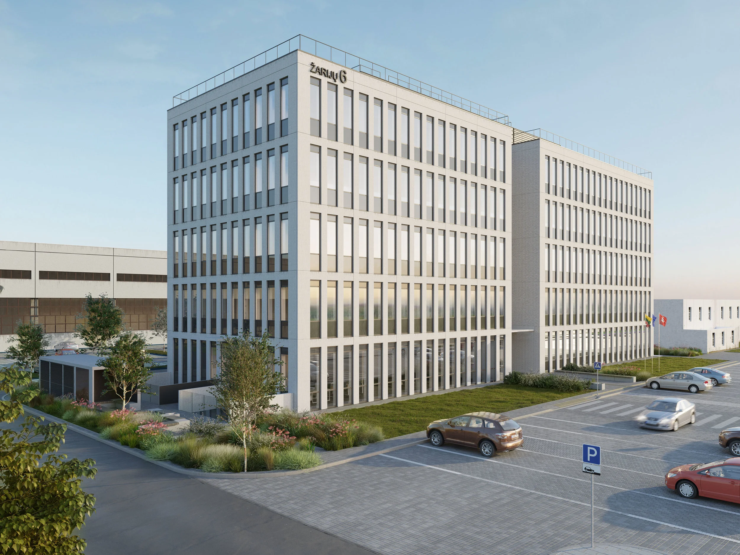 Bürogebäude 3D-Visualisierung