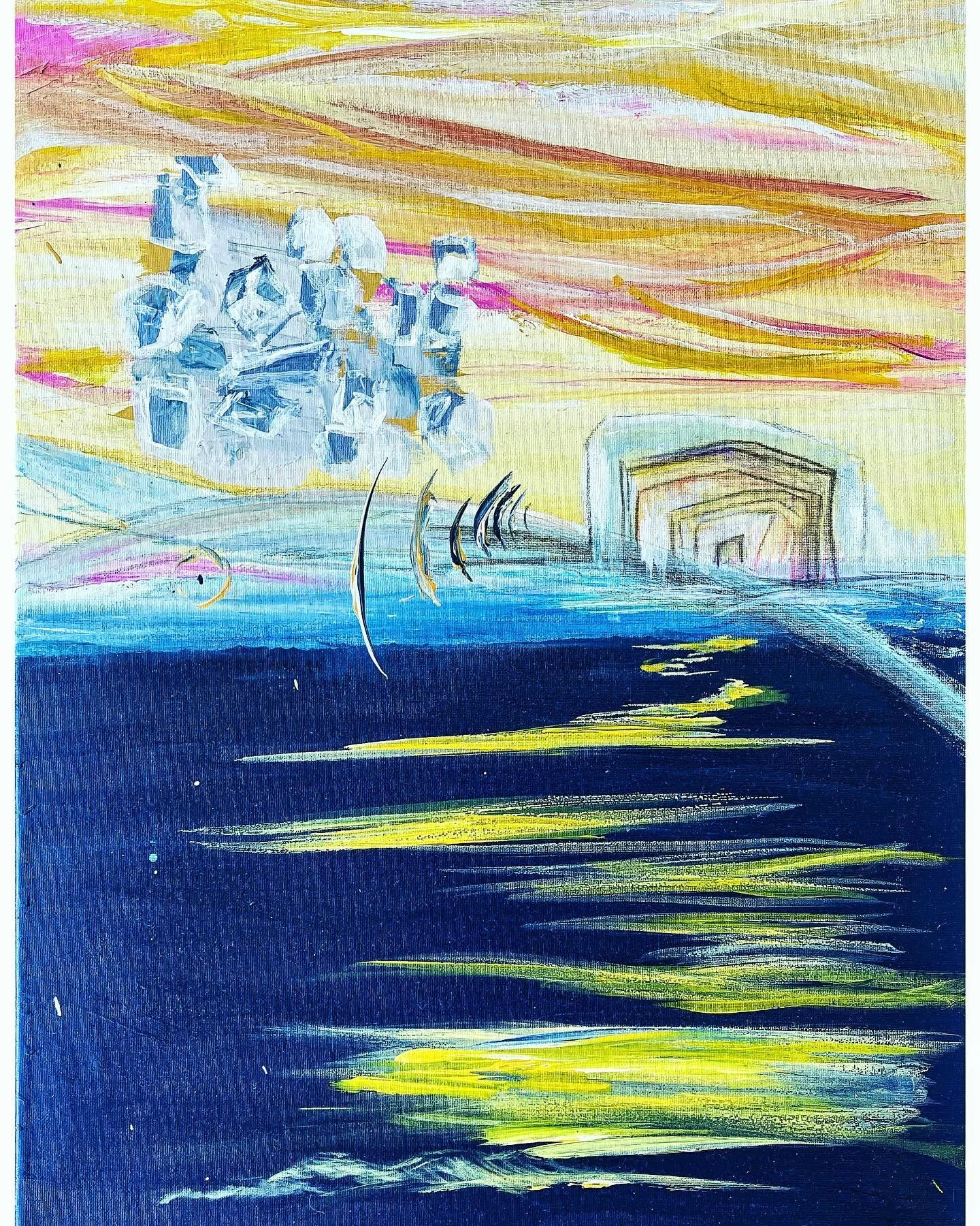 Brightening 
Colors of the skies cover 
Crashing cold 
encasements 
Destination spaces 
outside noise 
penetrating inner 
workings of 
accomplished, 
encompassed peace..
A range of vibration, an output augment deflects 
into outer existence, the 
Cha