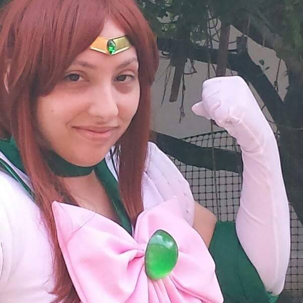 Lisa as Sailor Jupiter from Sailor Moon at AnimeNext in June 2015.