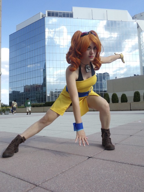 Liz cosplaying Aika from the video game Skies of Arcadia at the Otakon convention in Baltimore this past August (shot by Peter Vazquez). “I was trying to emulate some of Aika’s attack poses.“ 
