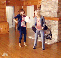 Life goals: to have a dance party with Rashida Jones and Amy Poehler.