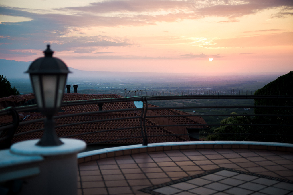 The rooftop view from Tom's cousin Patrice's house in Greece. (Unreal, I know!)