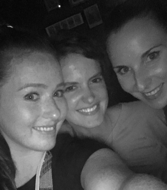 Excuse the blurry Snapchat photo. Here we are after signing our lease! (From left: Kaitlin, me, Kristin)