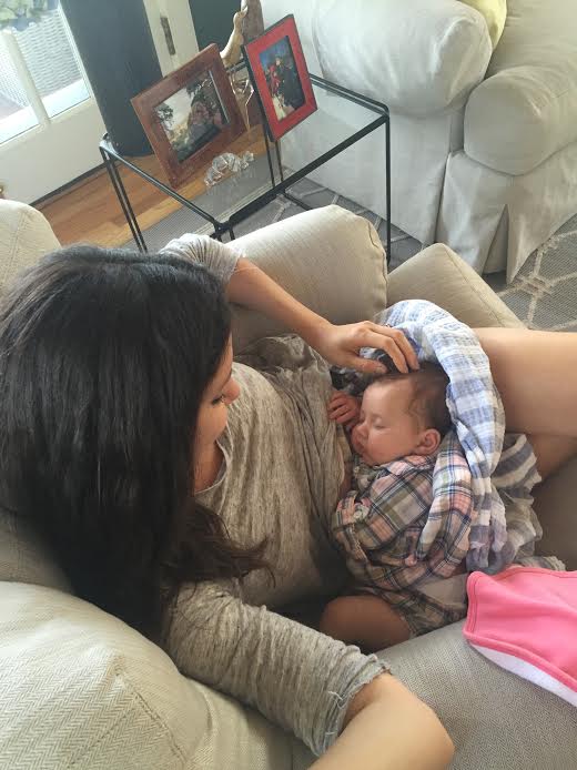 Amanda with Ava, who's just over 2 months old here.