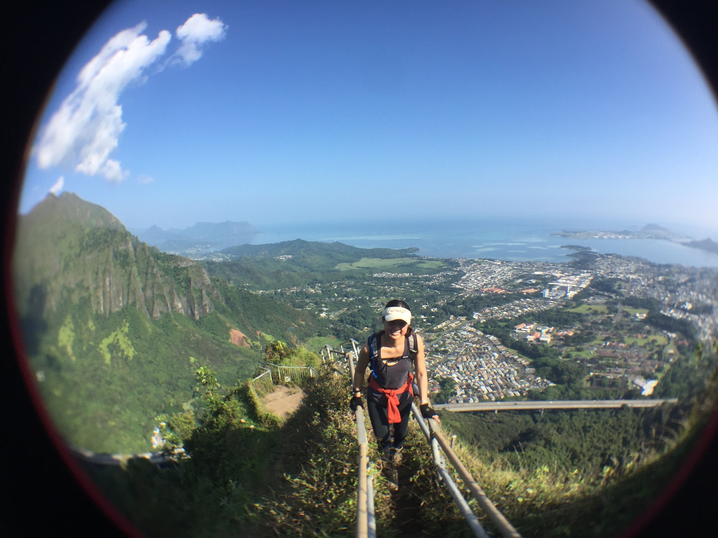 Carolyn, hiking in Hawaii in January of this year.