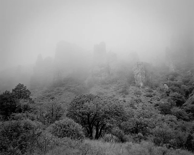 Clouds Passing over the Chisos Mountains Mamiya RZ67. Kodak Tri-x film.