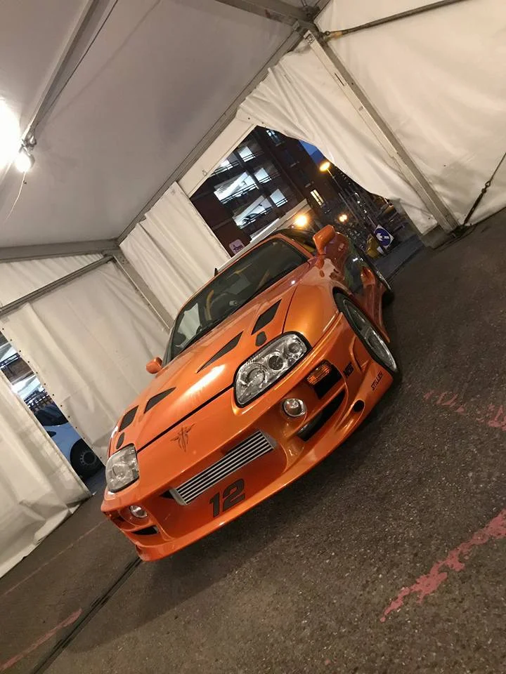 The iconic orange Supra is one of 40 vehicles used in the show 