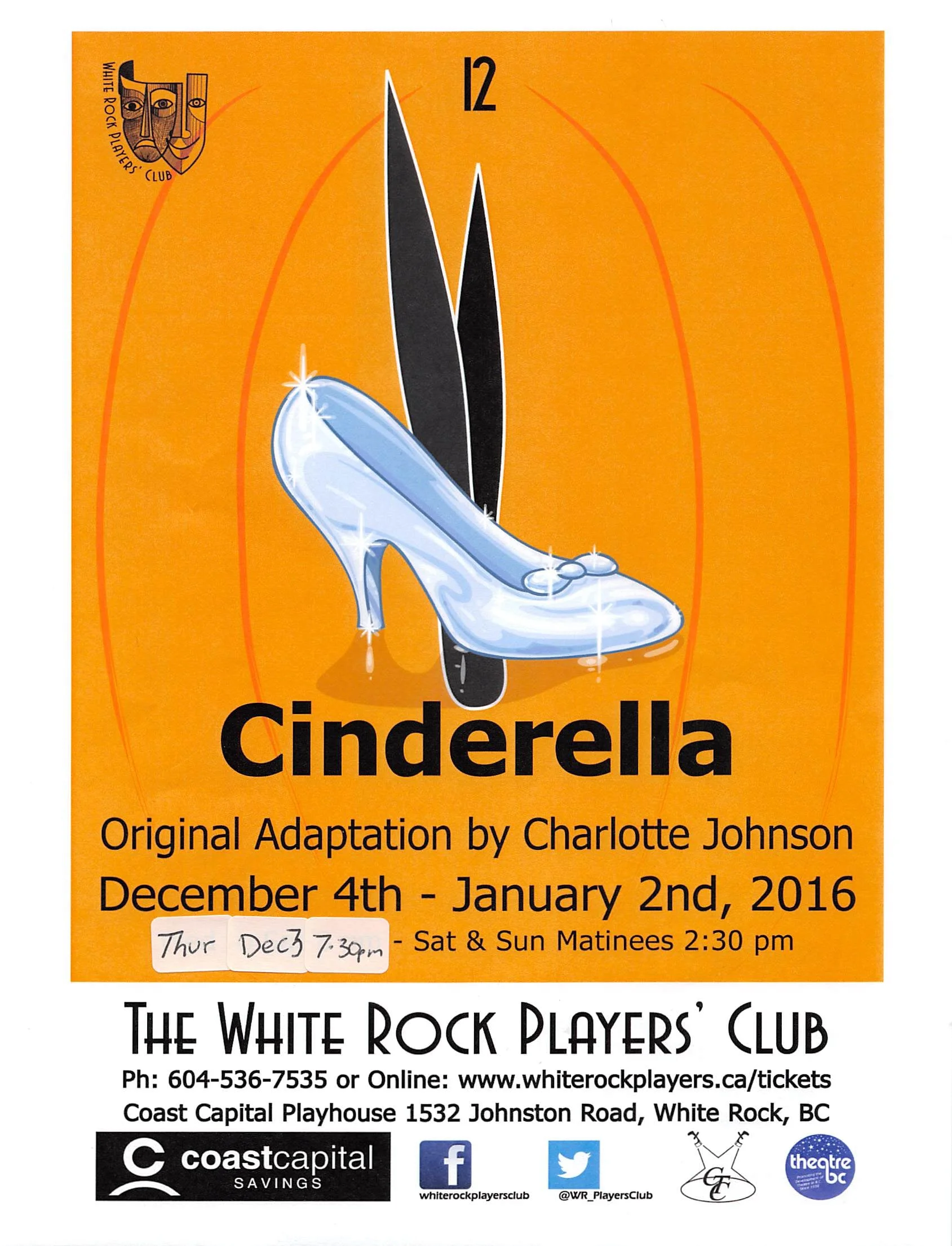 White Rock Players' Christmas Panto - Cinderella