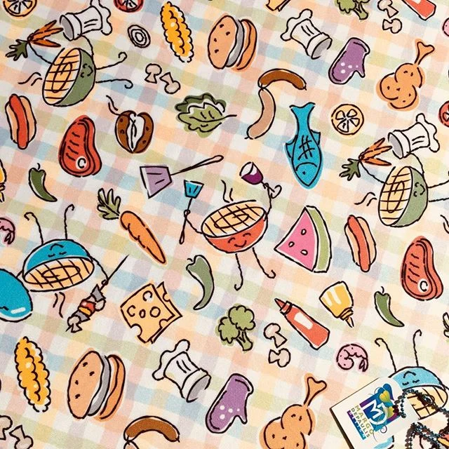 &ldquo;Grill Giggles&rdquo; is my Spoonflower entry for the Summer Cookout design challenge! Voting begins March 29th 😃  #surfacedesigner #surfacedesign #patterndesign #surfacepatterndesign #textiledesign #fabricdesign #textiledesigner #fabricdesign