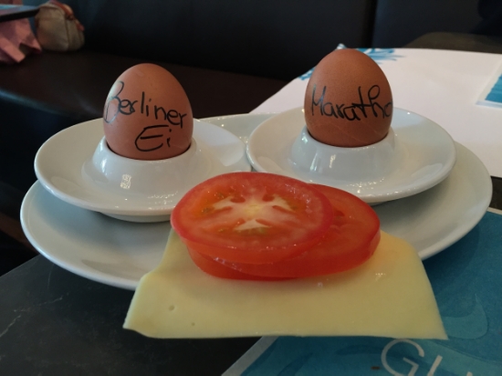 Berlin marathon eggs at my hotel!