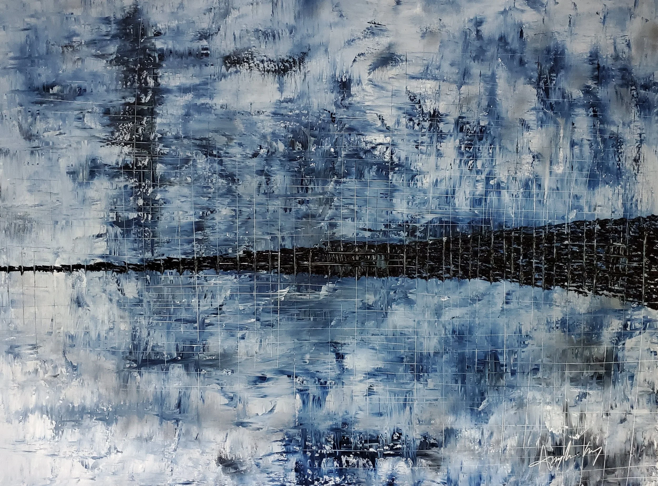 Diseased - Original Abstract Oil Painting by Angela S. Gay