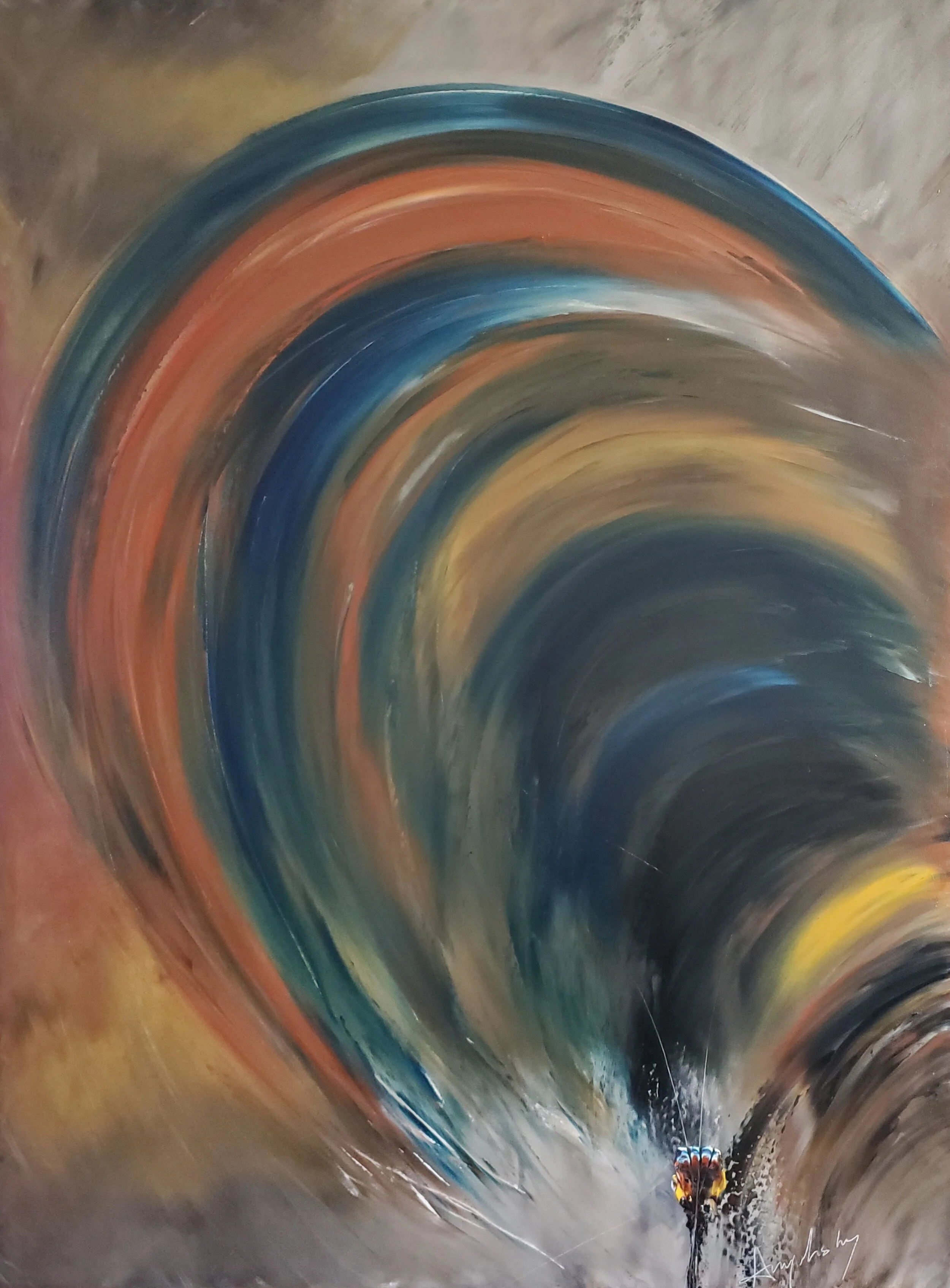 Inner Ear - Original Abstract Oil Painting by Angela S. Gay