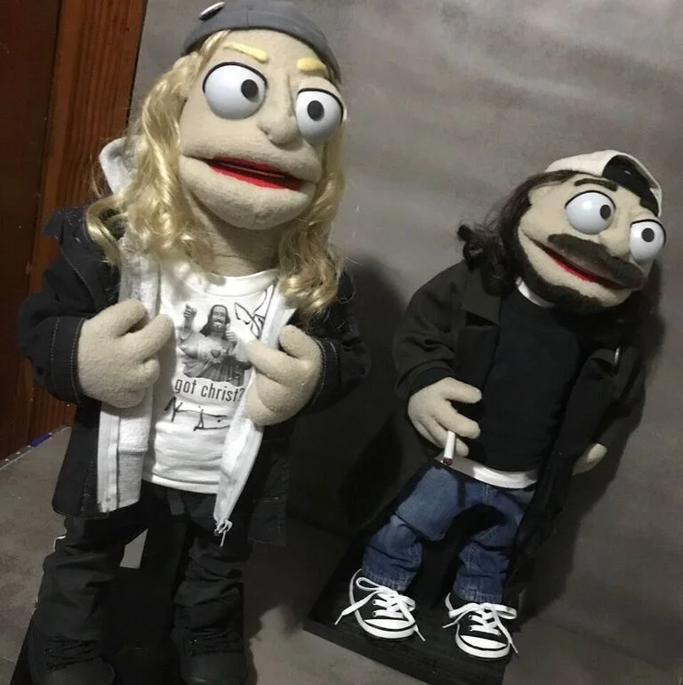Jay and Silent Bob tribute puppets August 2017