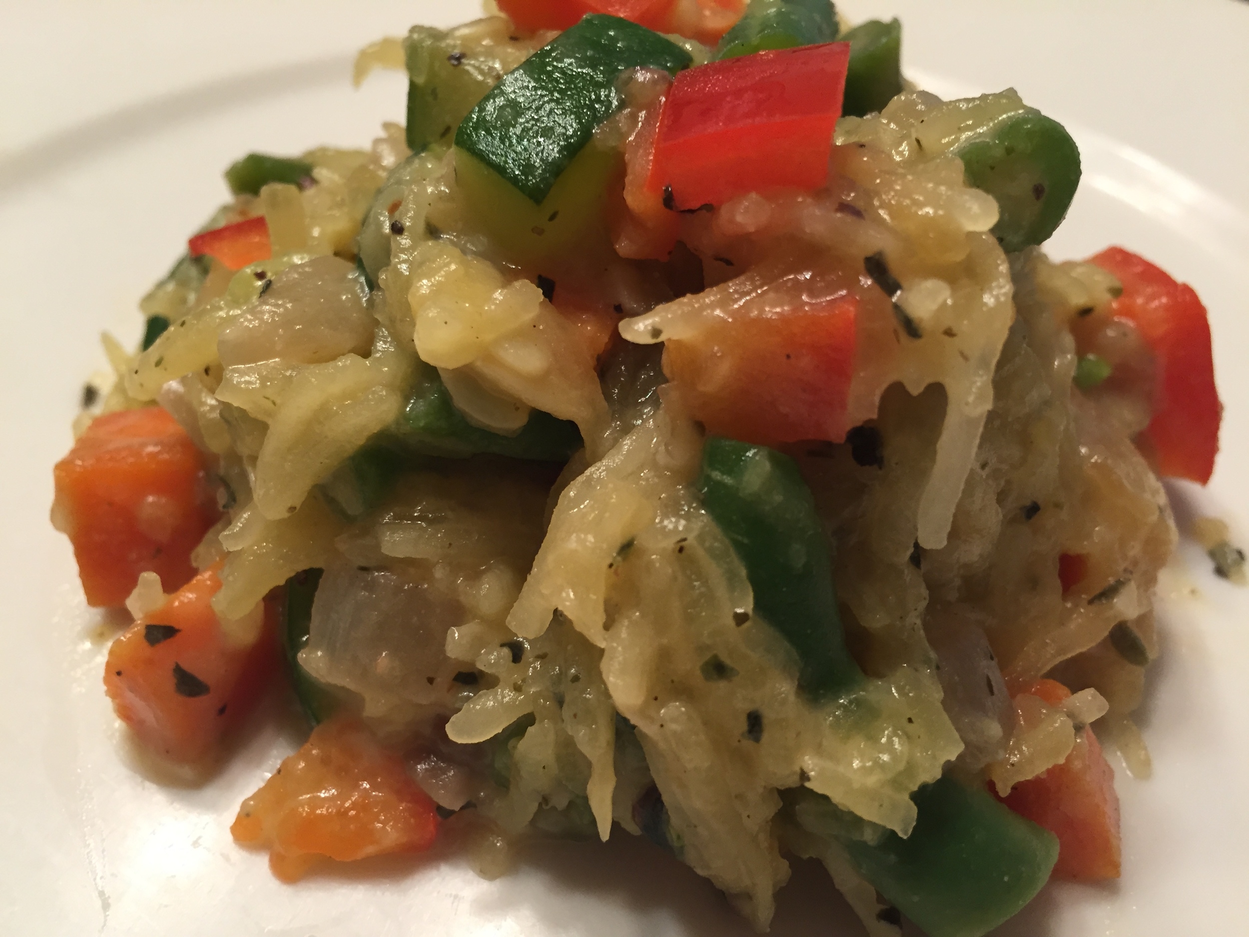 Roasted Spaghetti Squash with Veggies