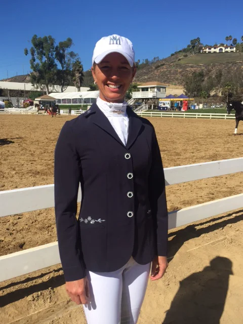 Shannon Peters - beautiful in her Alexandria Show Jacket in Del Mar, California