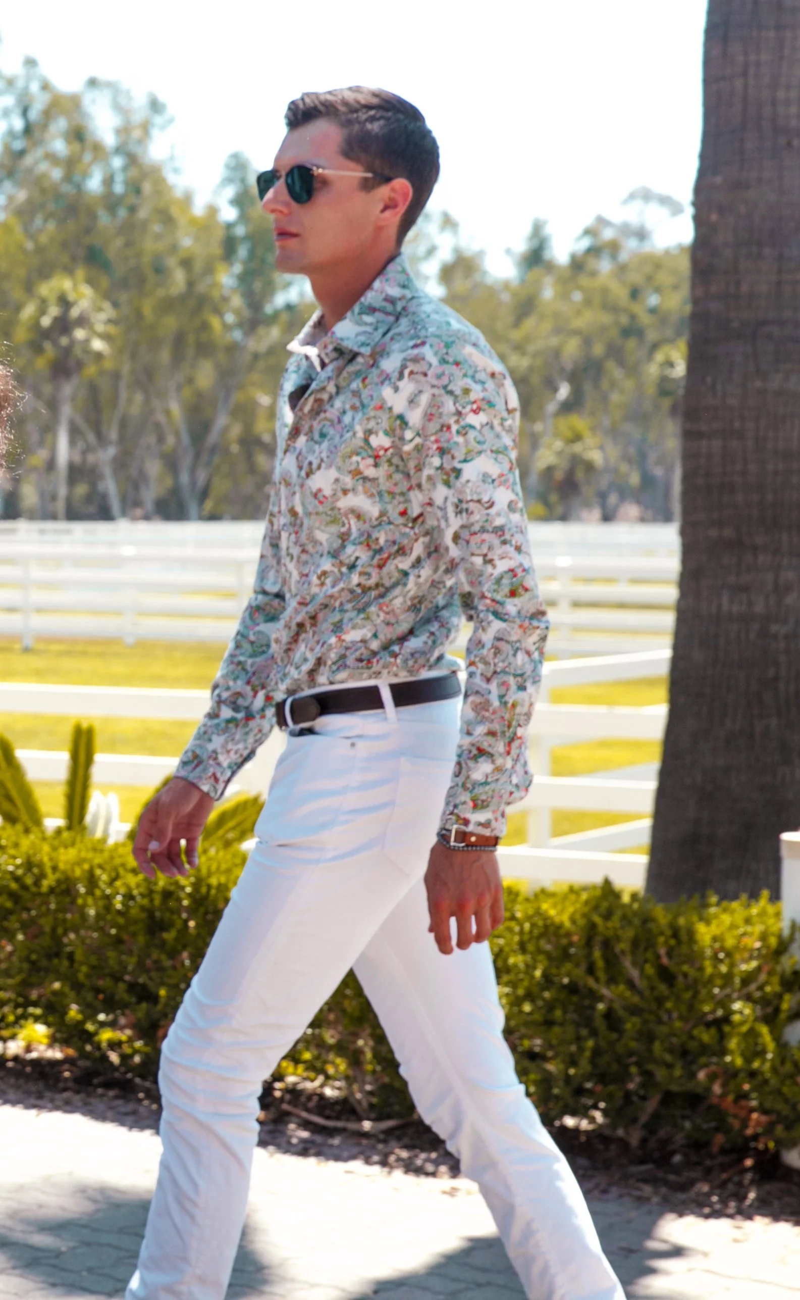 fitted shirt in stretch silk