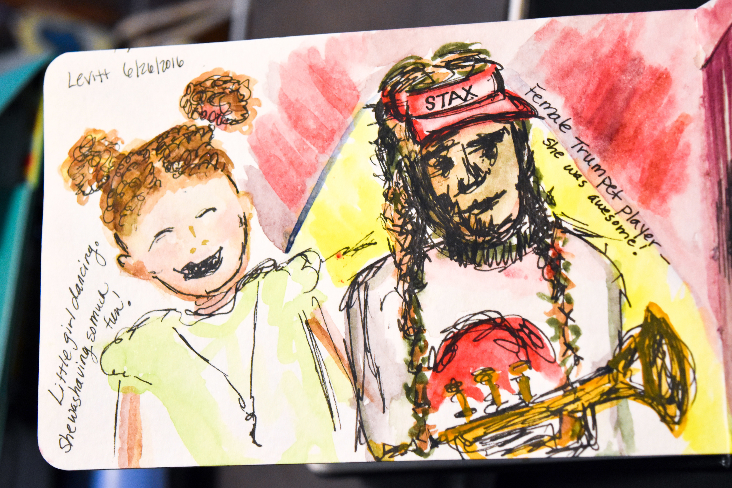 Little Dancing Girl and Amazing Trumpet Player