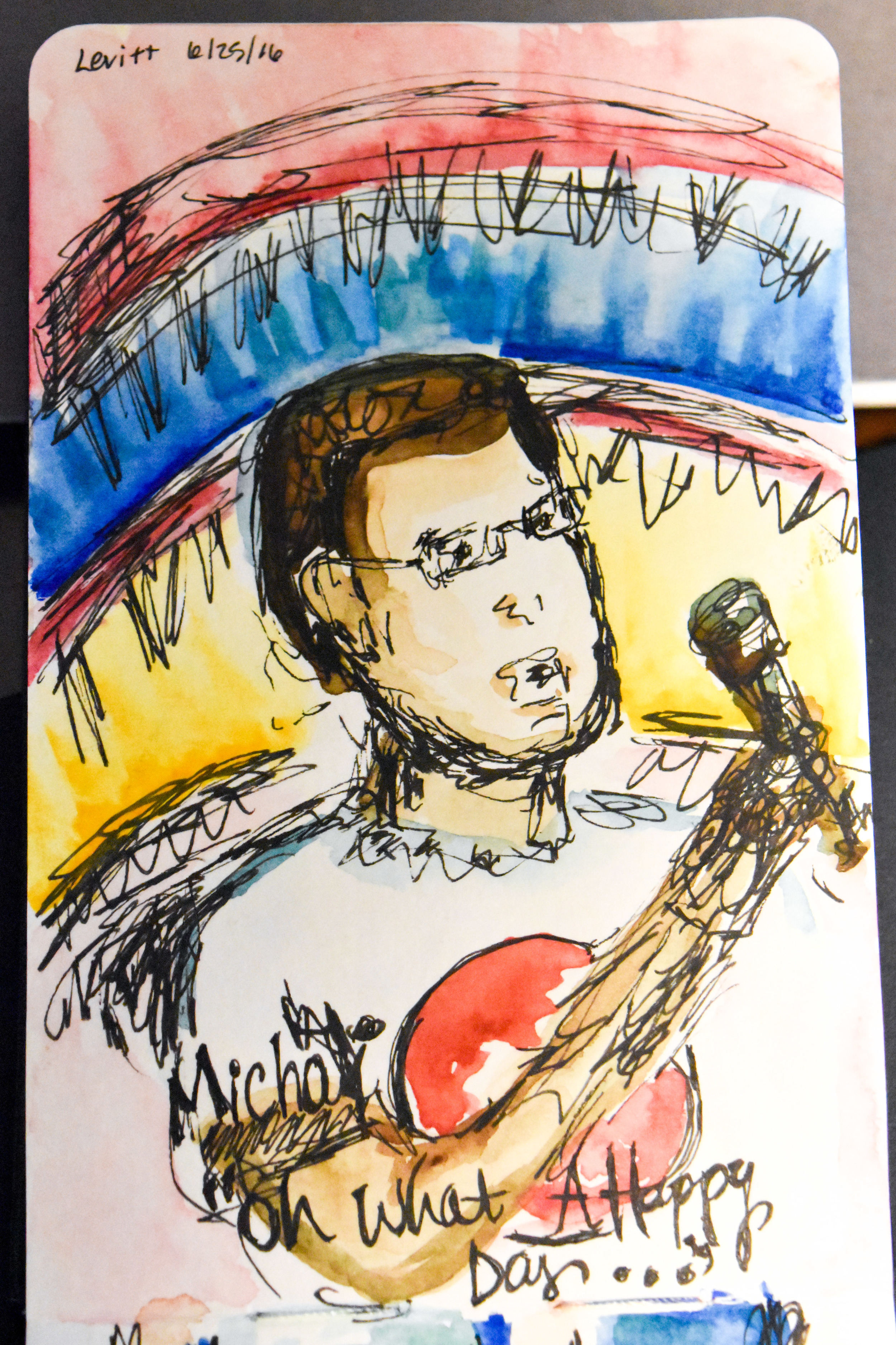 Michai, a talented young vocalist sings, "Oh Happy Day".