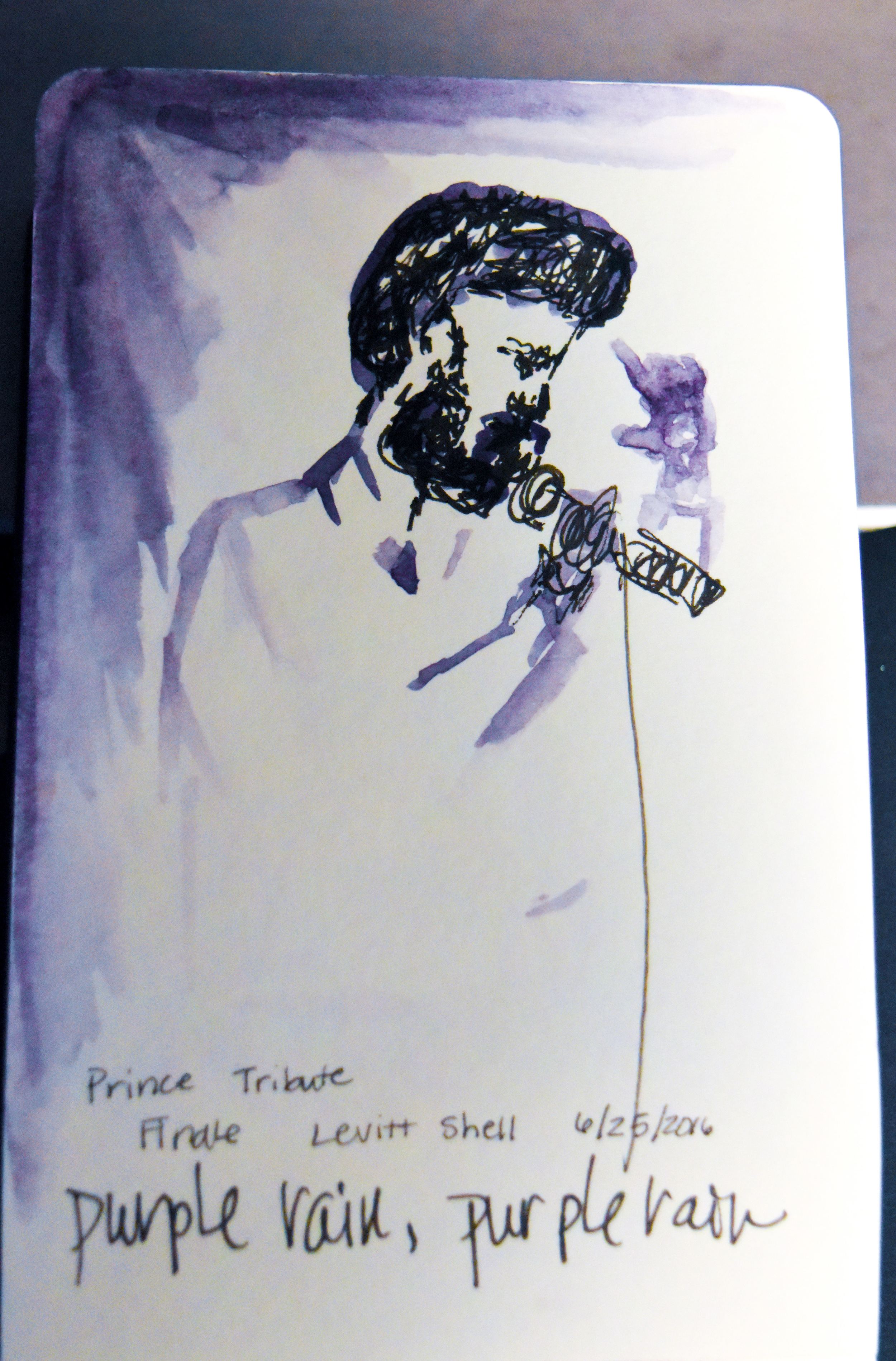 The finale of the concert was a beautiful rendition of Prince's "Purple Rain". It was a touching tribute to the recently deceased musical artist.