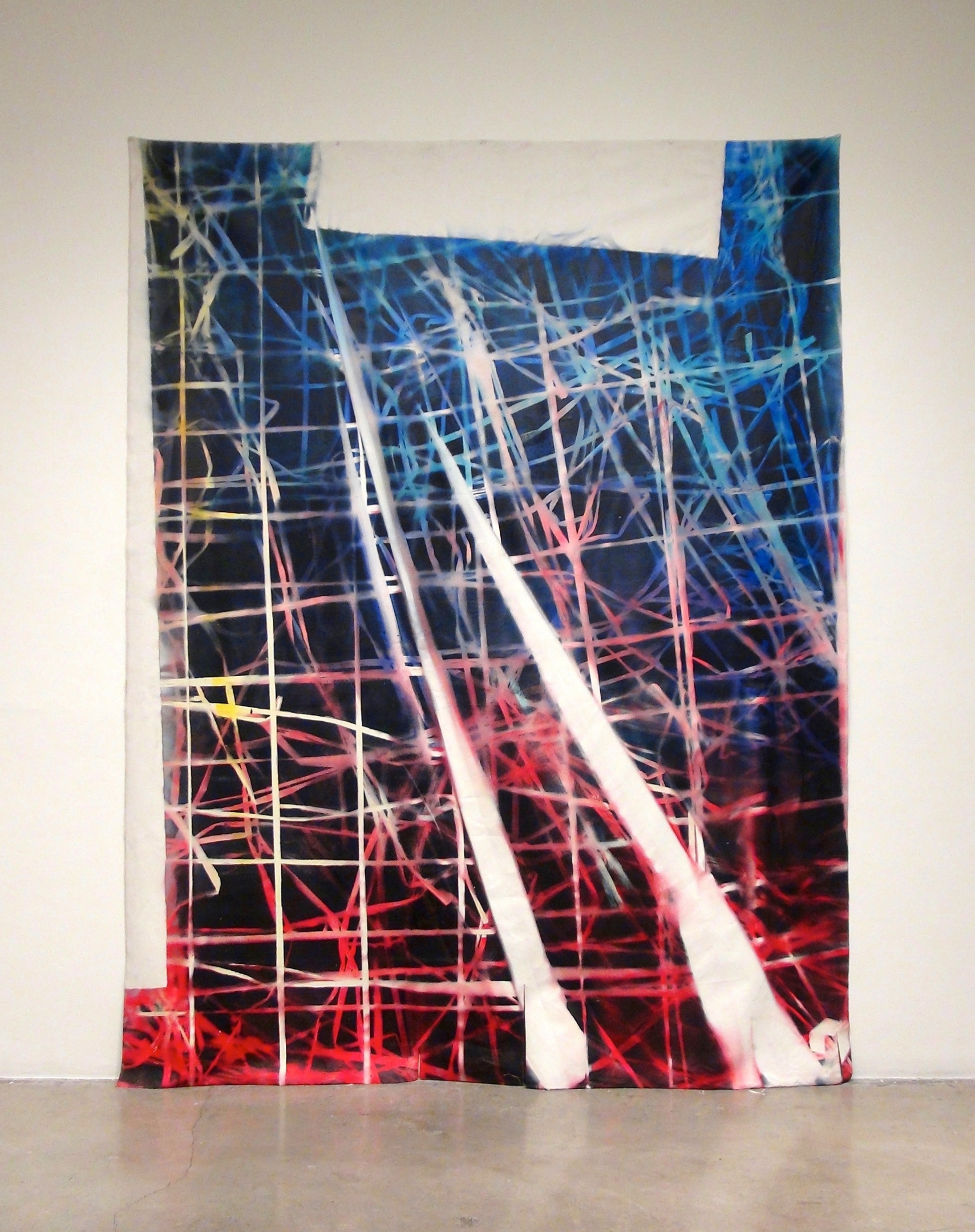  IAIN MUIRHEAD   1514  , 2015. Airborne pigment, acrylic binder, and white titanium gesso on canvas.&nbsp;125.5 x 96 inches. 
