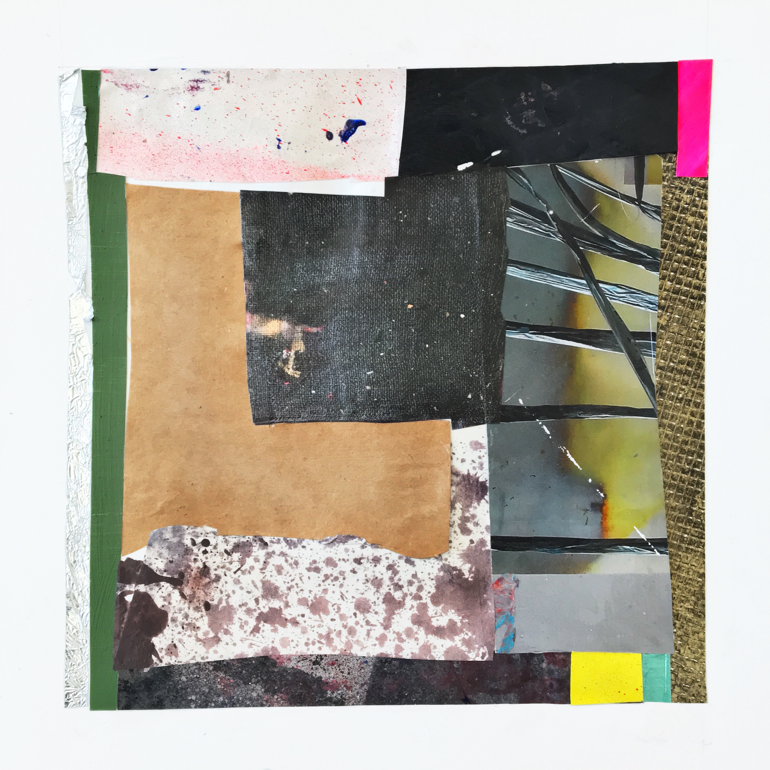  IAIN MUIRHEAD   18136:18160,   2018. Peripheral painting aggregate (2014-2018) collage on paper. 8 x 8 inches each.    