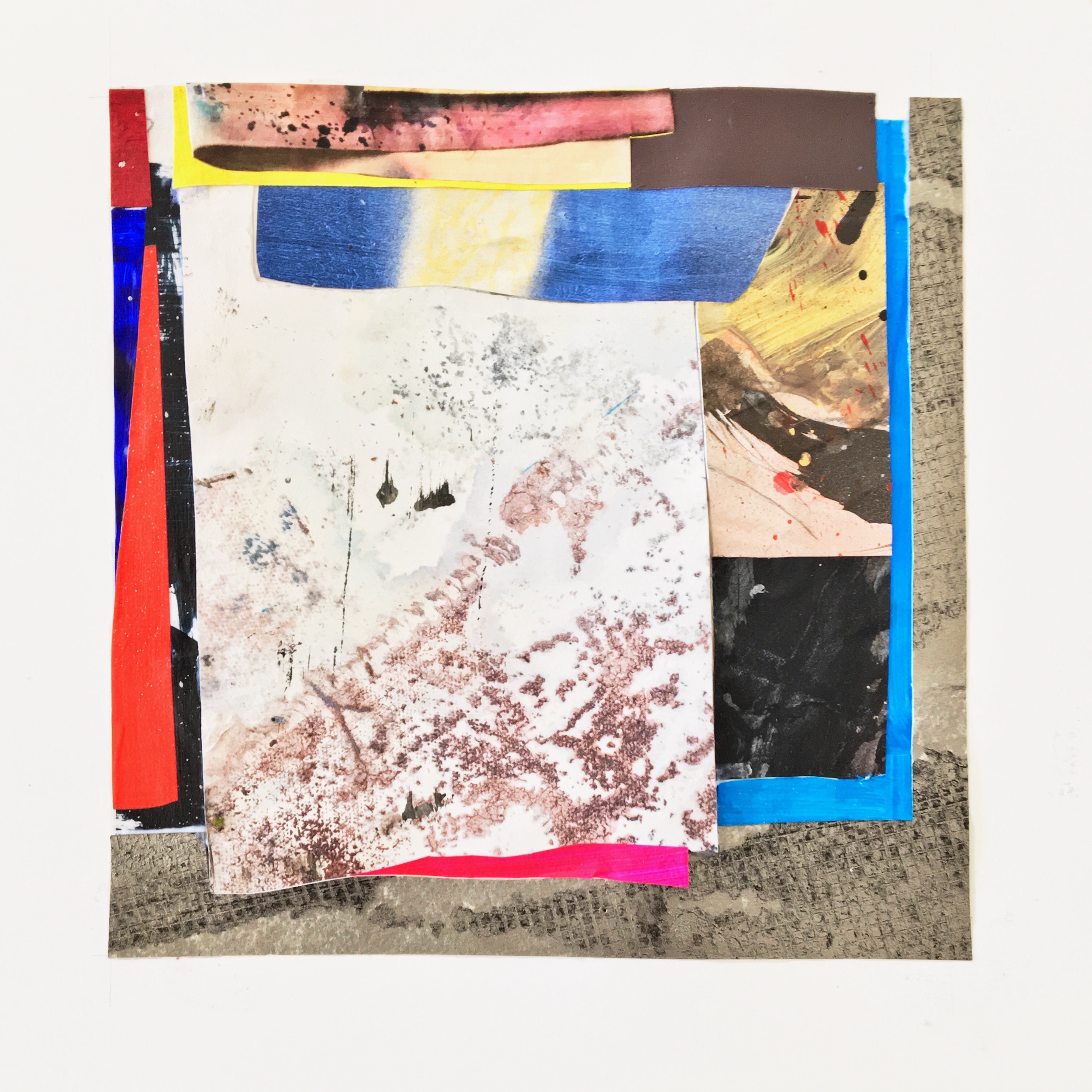  IAIN MUIRHEAD   18136:18160,   2018. Peripheral painting aggregate (2014-2018) collage on paper. 8 x 8 inches each. 
