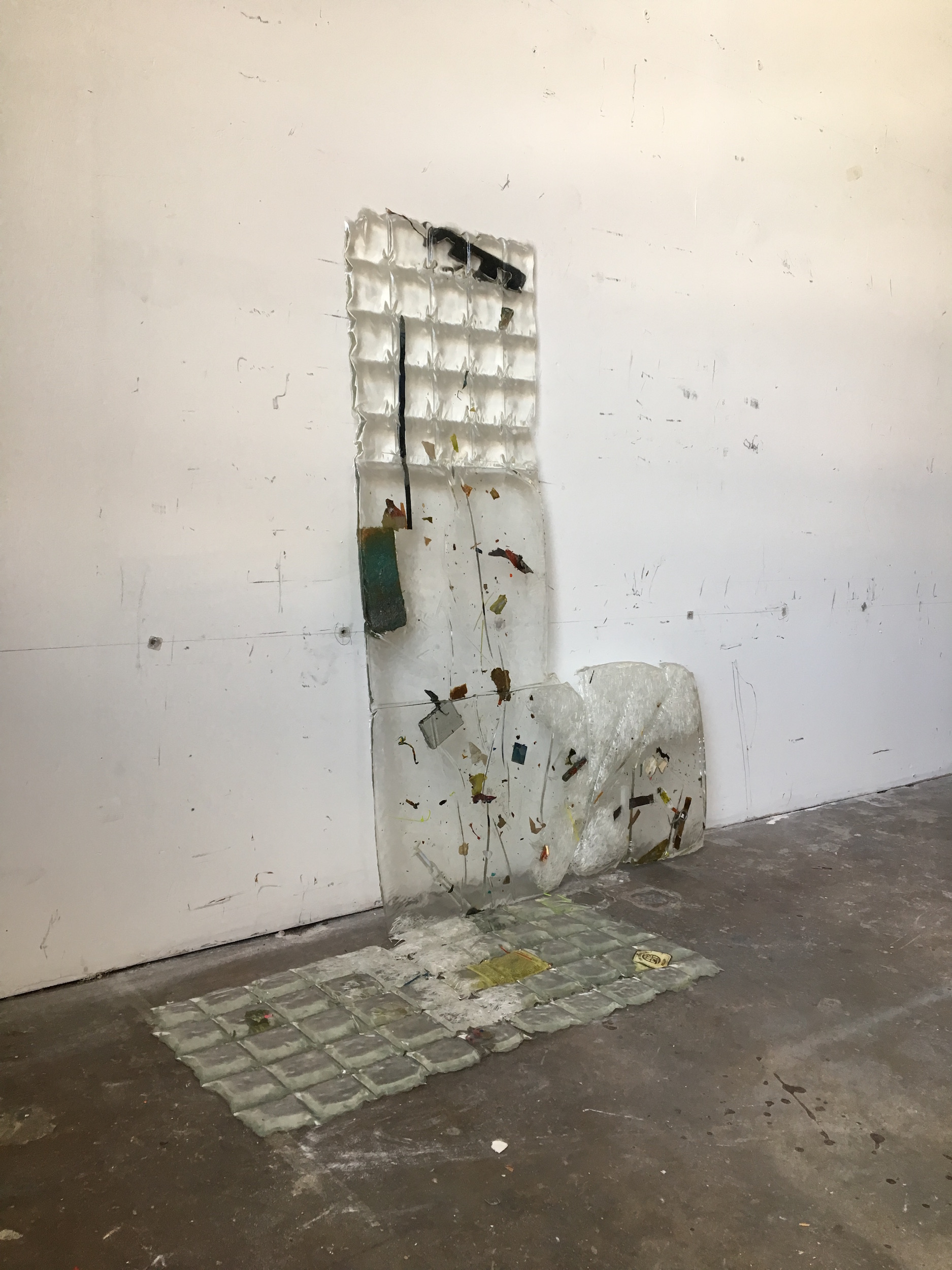  IAIN MUIRHEAD   18175,   2018. Aggregate studio sediment (2014-2018) and polyester resin. 45 x 45 x 17 inches. 