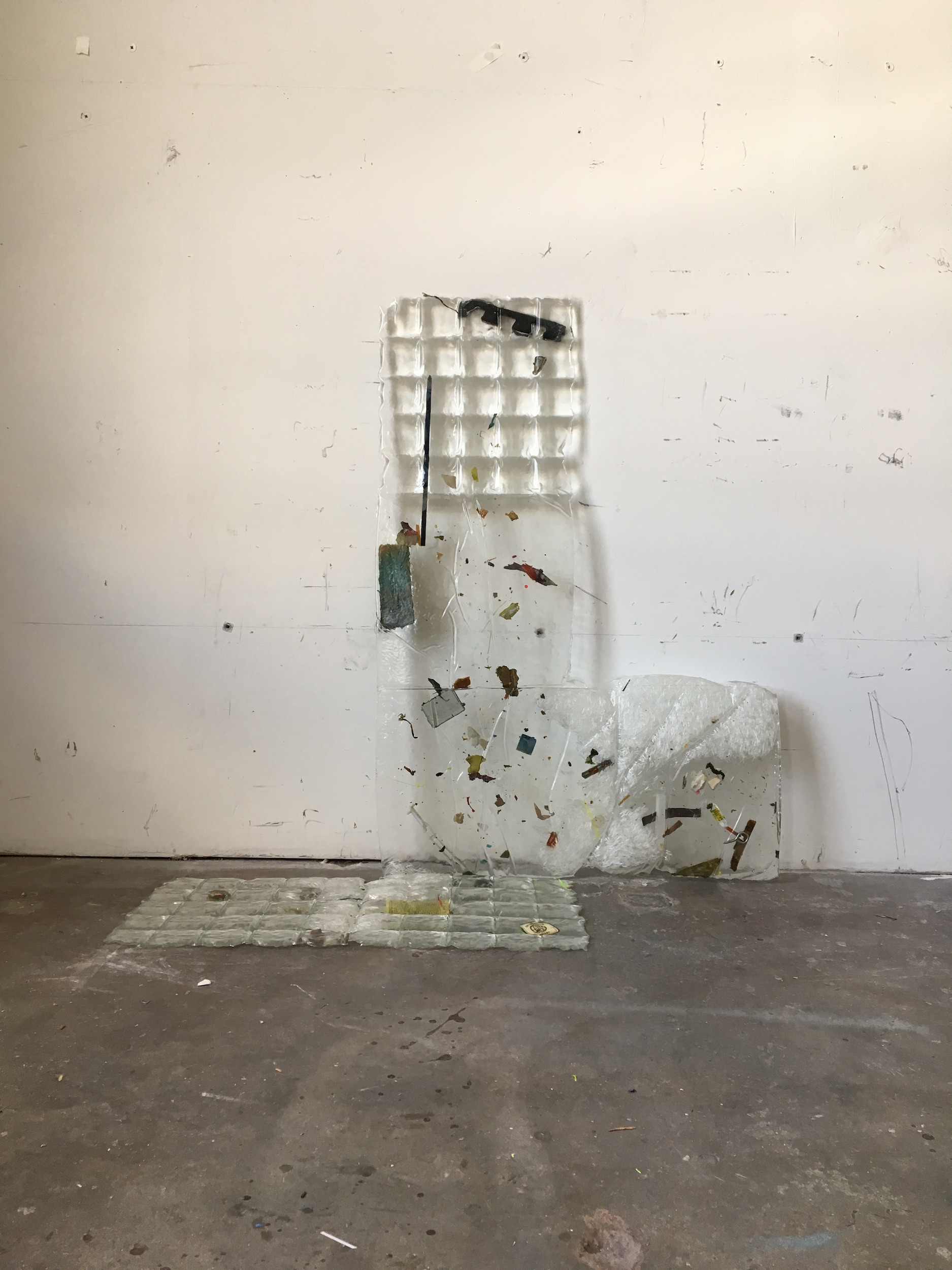  IAIN MUIRHEAD   18175,   2018. Aggregate studio sediment (2014-2018) and polyester resin. 45 x 45 x 17 inches. 