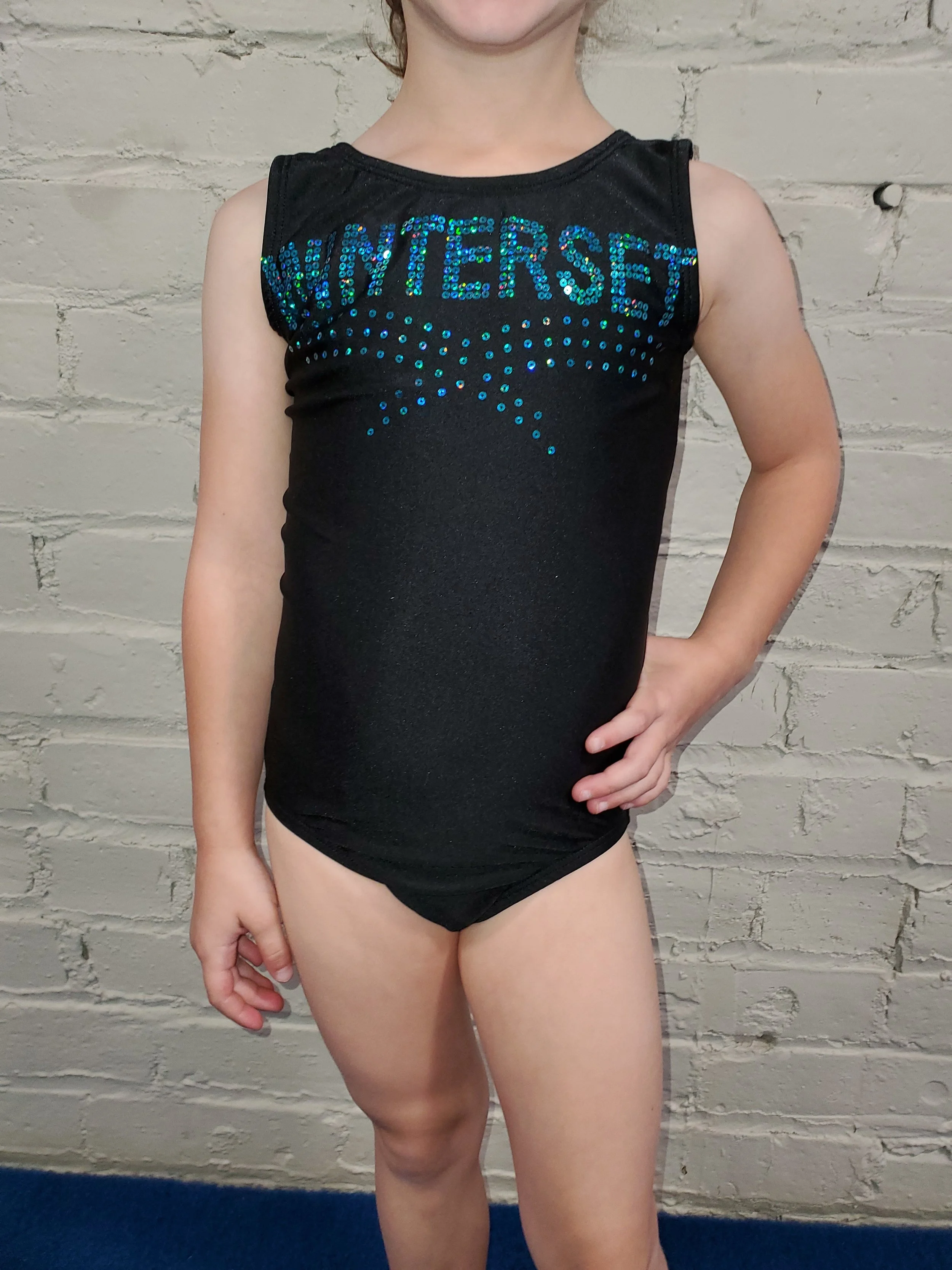 TANK COMPETITION LEOTARD $40 BLACK COMPETITION SHORTS (optional, not shown in picture) $20 are now permitted for competitions. Suggested but not required for all ages and levels.