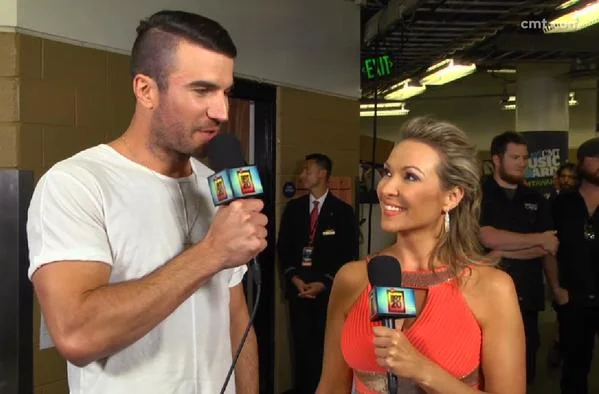 With Sam Hunt backstage at the 2015 CMT Awards
