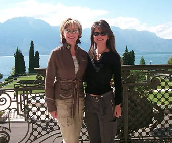 With Shania Twain near her home in Montreux Switzerland 2004