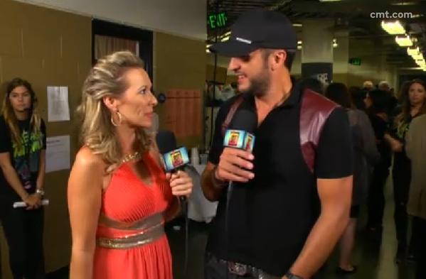 With Luke Bryan at the 2015 CMT Awards