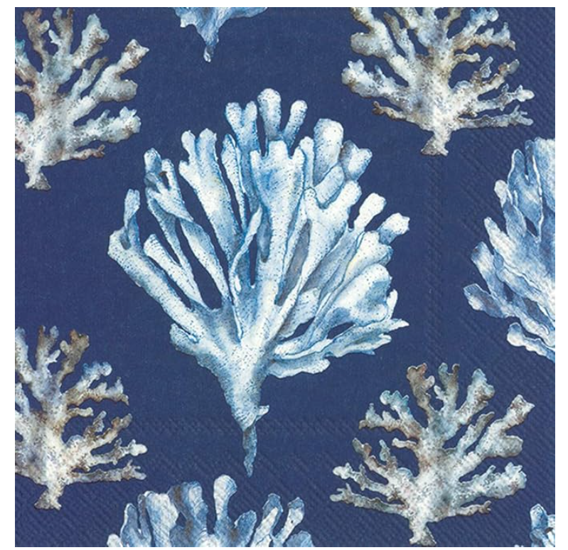 IHR Coral Blue Cocktail Napkins