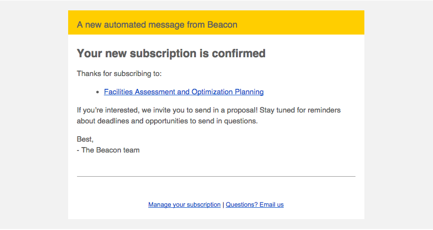 Automated emails