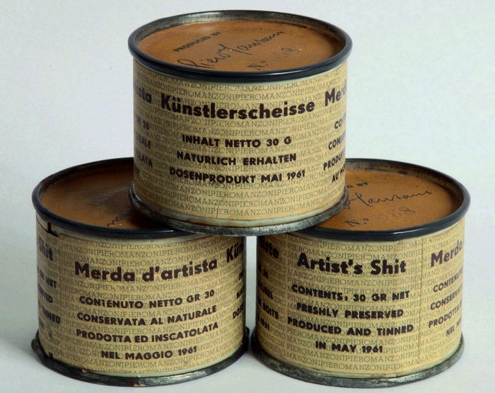 "Artist's Shit," 1961 Piero Manzoni