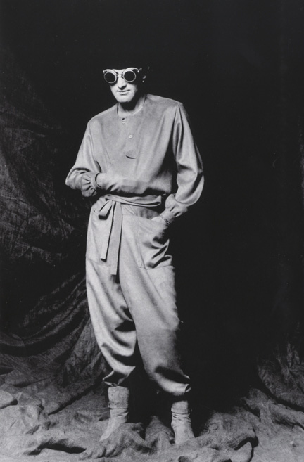 Walter Albini in his own design, 1976